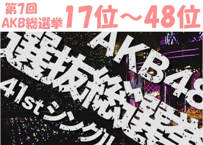 2015年AKB48選抜総選挙結果│2014年との順位比較は？（17位～48位）