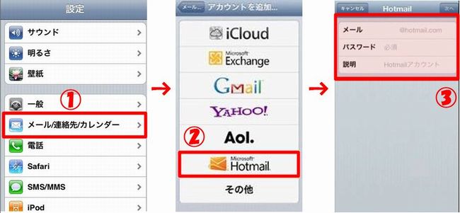 Iphoneのhotmail設定方法はこれ 同期 送受信までホットメールをわかりやすく解説 うのたろうブログくろおと